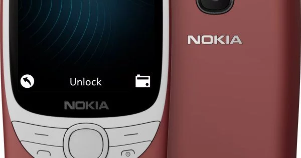 Téléphone classique Nokia 8210 4G avec lecteur MP3 et radio FM sans fil