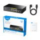 Cudy FS1010P commutateur réseau Fast Ethernet (10/100) Connexion Ethernet POE Noir