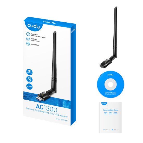 Cudy WU1400 carte réseau WLAN 867 Mbit/s