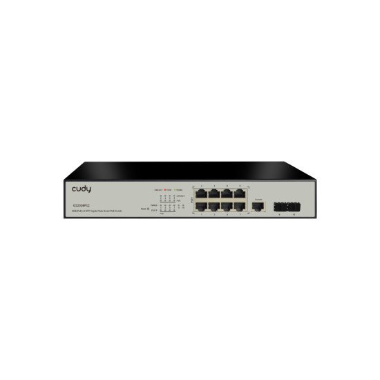 Cudy GS2008PS2 commutateur réseau Géré L2 Gigabit Ethernet (10/100/1000) Connexion Ethernet POE Noir