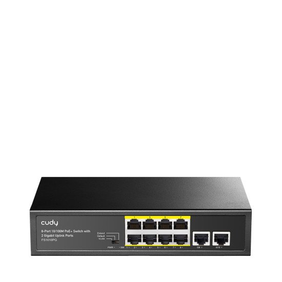 Cudy FS1010PG commutateur réseau Fast Ethernet (10/100) Connexion Ethernet POE Noir