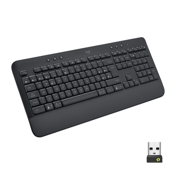 Logitech Signature K650 clavier RF sans fil + Bluetooth QWERTY Espagnole Graphite