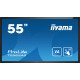 iiyama T5562AS-B1 affichage de messages Écran plat interactif 138,7 cm (54.6") VA 500 cd/m² 4K Ultra HD Noir Écran tactile Intégré dans le processeur Android 8.0 24/7