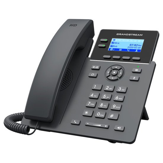 Grandstream Networks GRP2602G téléphone fixe Noir 2 lignes LCD Wifi