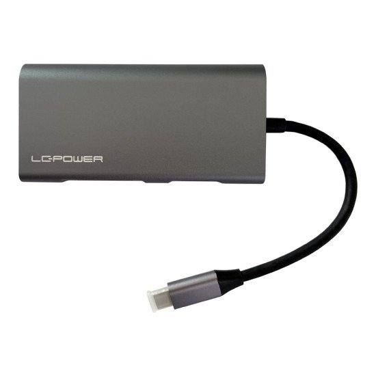 LC-Power LC-HUB-C-MULTI-5 station d'accueil Avec fil USB 3.2 Gen 1 (3.1 Gen 1) Type-C Anthracite, Noir