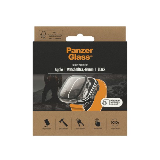 PanzerGlass Full Protection Apple Watch NEW 8 49mm Noir Verre trempé, Polyéthylène téréphthalate (PET)