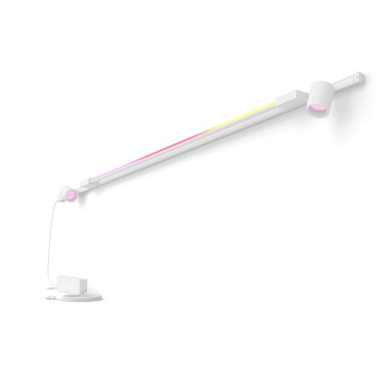 Philips Hue White and Color ambiance Kit de base Perifo pour mur, droit (2 spots, 1 tube lumineux Gradient)