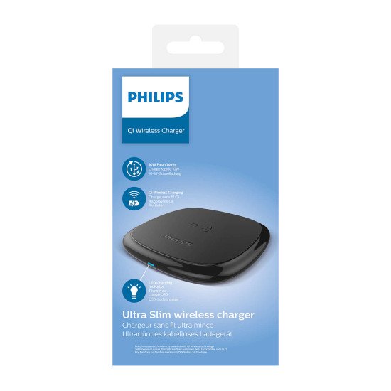 Philips DLP9210/00 chargeur d'appareils mobiles Téléphone portable, Smartphone, Tablette Noir USB Recharge sans fil Charge rapide Intérieure