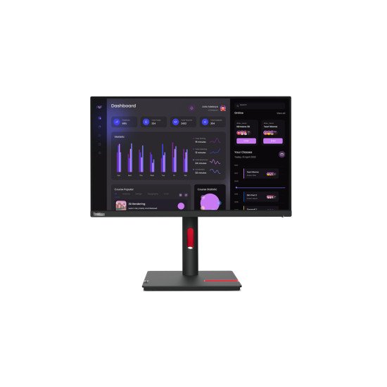 Lenovo ThinkVision T24i-30 (3 units) LED display 60,5 cm (23.8") 1920 x 1080 pixels Full HD Noir