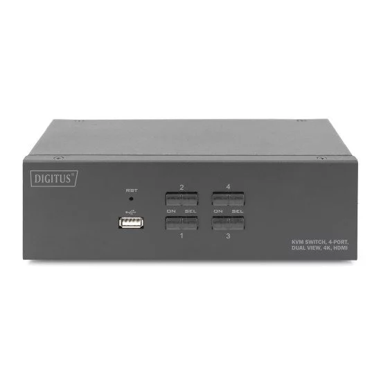 Digitus Commutateur Kvm Ports Double Affichage K Hdmi Ds Pas Cher