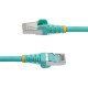 StarTech.com Câble Ethernet CAT6a 1m - Low Smoke Zero Halogen (LSZH) - 10 Gigabit 500MHz 100W PoE RJ45 S/FTP Cordon de Raccordement Réseau Snagless Turquoise avec Décharge de Tension