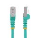 StarTech.com Câble Ethernet CAT6a 1m - Low Smoke Zero Halogen (LSZH) - 10 Gigabit 500MHz 100W PoE RJ45 S/FTP Cordon de Raccordement Réseau Snagless Turquoise avec Décharge de Tension