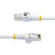 StarTech.com Câble Ethernet CAT6a 2m - Low Smoke Zero Halogen (LSZH) - 10 Gigabit 500MHz 100W PoE RJ45 S/FTP Cordon de Raccordement Réseau Snagless Blanc avec Décharge de Tension