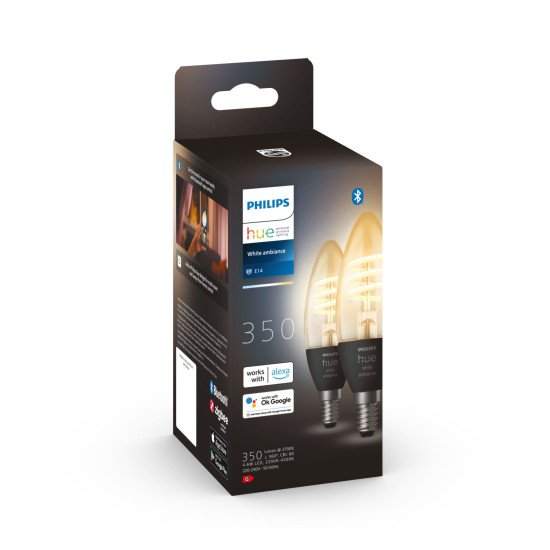 Philips Bougie - Ampoule connectée E14 - (pack de 2)