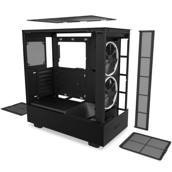 NZXT H5 Elite Midi Tower Noir, Transparent