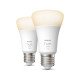 Philips Hue White A60 - Ampoule connectée E27 - 1100 (pack de 2)