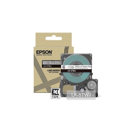 Epson LK-5TWJ Transparent, Blanc