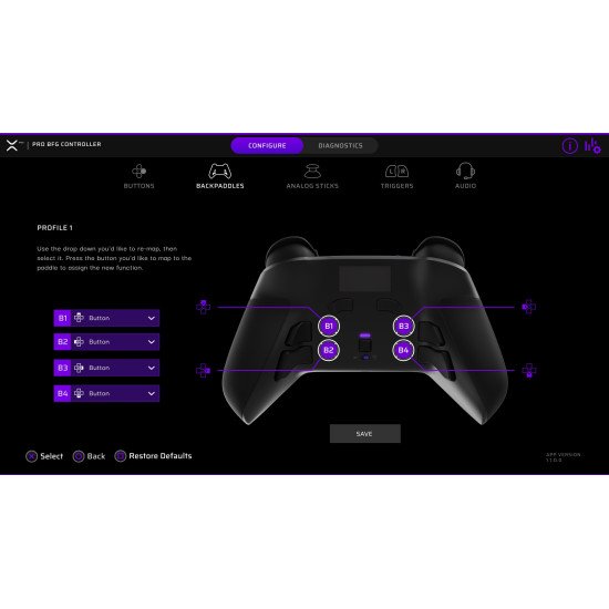 PDP Victrix Pro BFG pour PlayStation 5, PlayStation 4, and Windows 10/11 PC