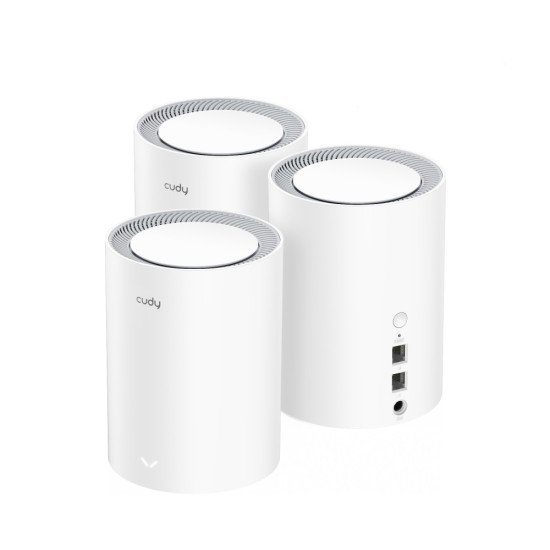 Cudy M1800 3-pack Bi-bande (2,4 GHz / 5 GHz) Wi-Fi 6 (802.11ax) Blanc 1 Interne