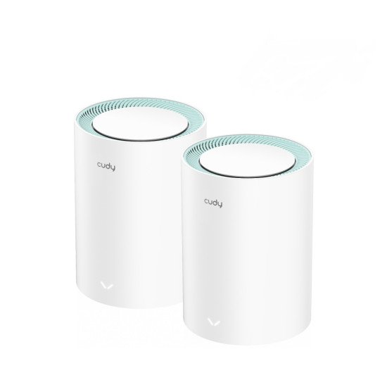 Cudy M1300 2-PACK système Wi-Fi maillé Bi-bande (2,4 GHz / 5 GHz) Wi-Fi 5 (802.11ac) Blanc 1 Interne