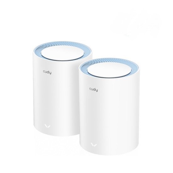 Cudy M1200 2-PACK système Wi-Fi maillé Bi-bande (2,4 GHz / 5 GHz) Wi-Fi 5 (802.11ac) Blanc 1 Interne