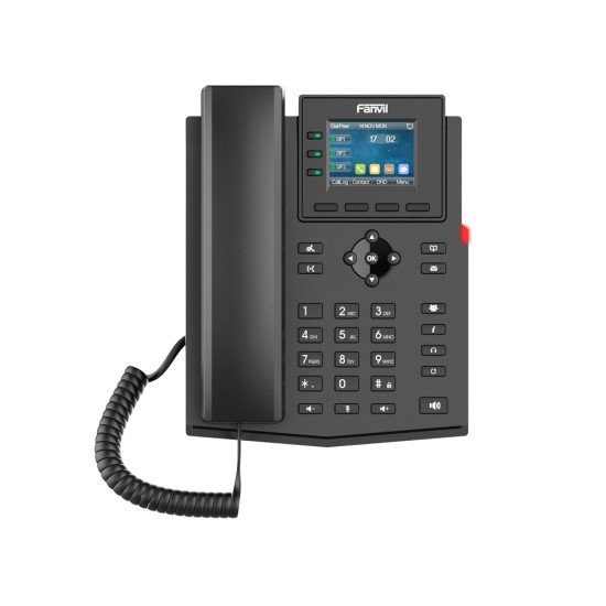 Fanvil X303G téléphone fixe Noir 4 lignes LCD