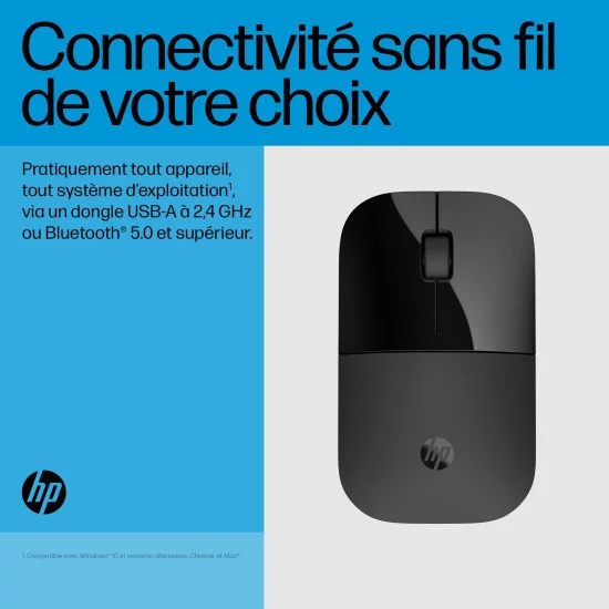 HP 125 - souris - USB - noir