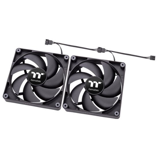 Thermaltake TT CT120 PC Boitier PC Ventilateur Noir 2 pièce(s)