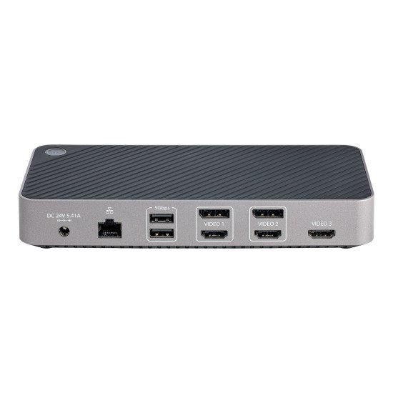 StarTech.com Station d'Accueil Triple Moniteur USB-C - Dock Triple HDMI/DP 4k USB-C - Hub USB 5x - GbE - 100W PD - Docking Station Universelle Multi-Écrans - Compatible Thunderbolt 3/4