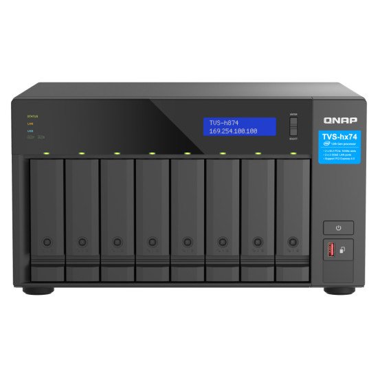 QNAP TVS-h874 NAS Tower Ethernet/LAN Noir