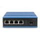 Digitus Commutateur industriel PoE 4 ports 10/100/1000BASE-TX + 1 port 1000BASE-FX