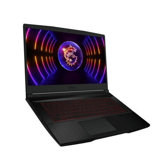 MSI Gaming Thin GF63 12VE-030 Intel® Core™ i5 i5-12450H Ordinateur portable 39,6 cm (15.6") Full HD 16 Go DDR4-SDRAM 512 Go SSD NVIDIA GeForce RTX 4050 Wi-Fi 6 (802.11ax) DOS gratuit Noir