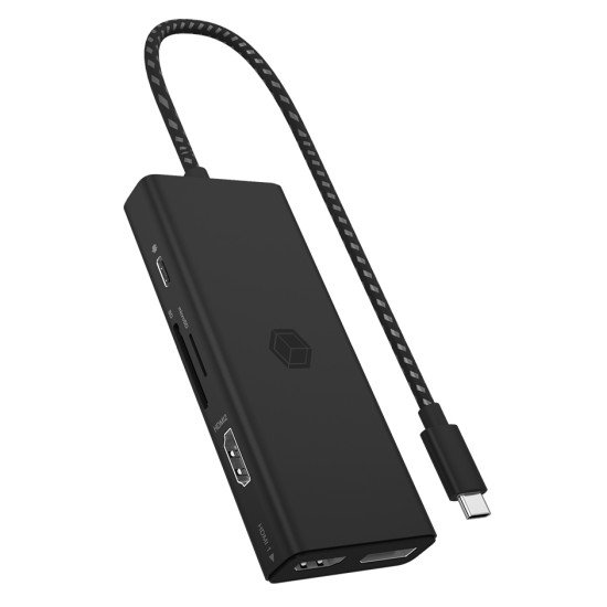 ICY BOX IB-DK4011-CPD Avec fil USB 3.2 Gen 1 (3.1 Gen 1) Type-C Noir