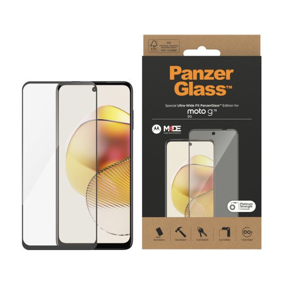 PanzerGlass 6575 écran et protection arrière de téléphones portables Protection d'écran transparent Motorola 1 pièce(s)