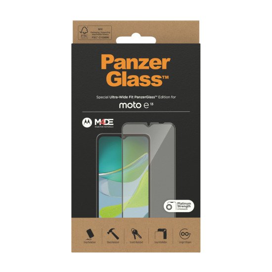 PanzerGlass 6576 écran et protection arrière de téléphones portables Protection d'écran transparent Motorola 1 pièce(s)