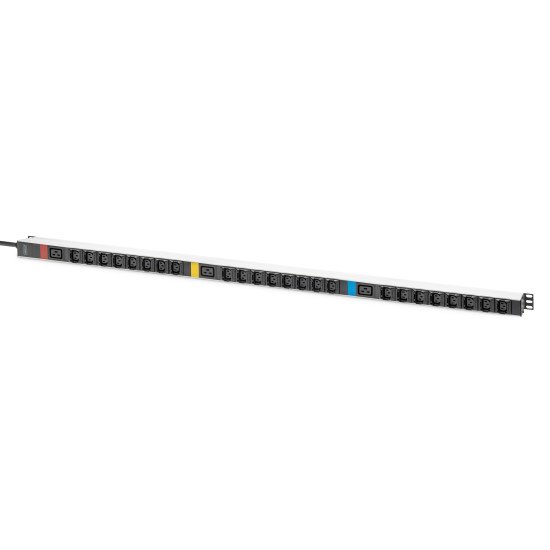 Digitus PDU Basic IT, triphasé 16 A, 24 x C13, 3 x C19, câble d'alimentation 3 m, connecteur IEC 60309 16 A