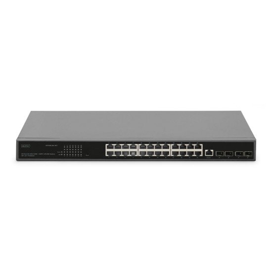 Digitus Commutateur 24 ports 10/100/1000 + 4 uplink SFP+, 19", fonctionnalités L2+