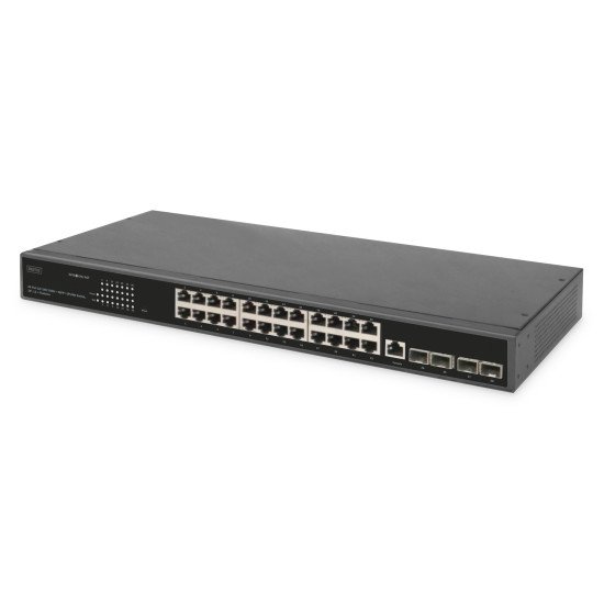 Digitus Commutateur 24 ports 10/100/1000 + 4 uplink SFP+, 19", fonctionnalités L2+