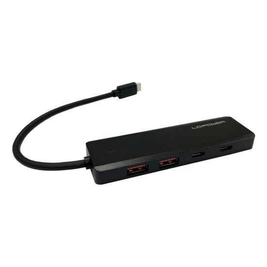 LC-Power LC-HUB-U3-4-C hub & concentrateur USB 3.2 Gen 2 (3.1 Gen 2) Type-A 10000 Mbit/s Noir