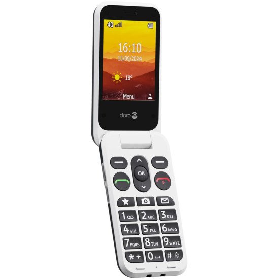 Doro Leva L30 7,11 cm (2.8") 142,7 g Noir, Blanc Téléphone numérique