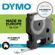 DYMO D1 - Standard Étiquettes - Noir sur vert - 12mm x 7m