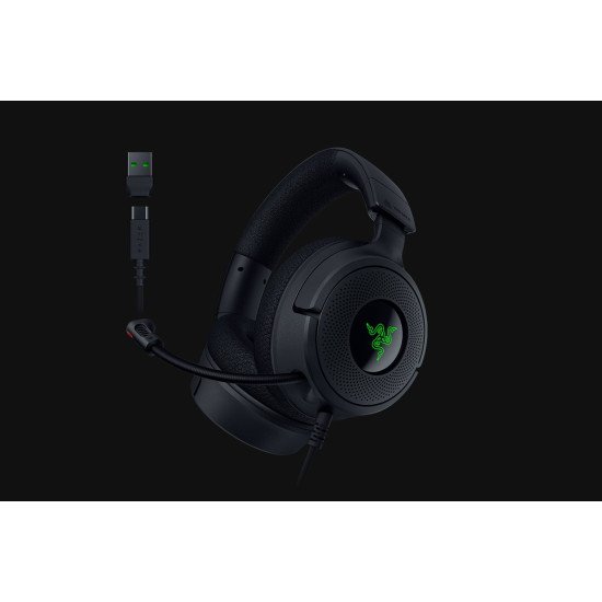 Razer Kraken V4 X Casque Avec fil Arceau Jouer USB Type-C / USB Type-A Noir