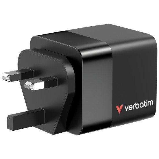 Verbatim GaN Charger 65W Universel Noir Secteur Charge rapide Intérieure