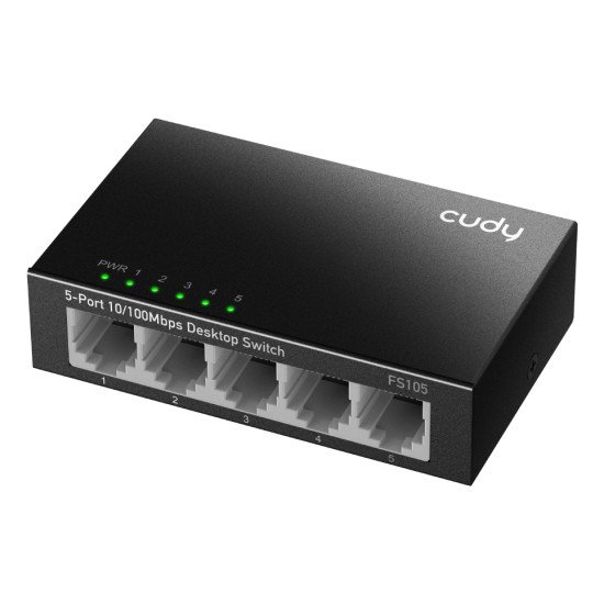 Cudy FS105 commutateur réseau Non-géré Fast Ethernet (10/100) Noir