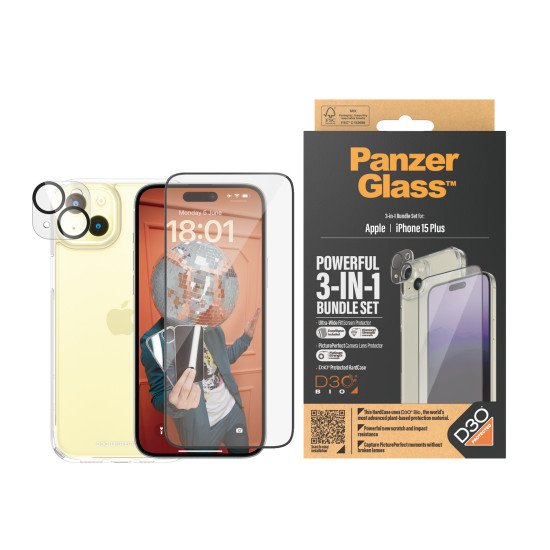 PanzerGlass B1174+2811 écran et protection arrière de téléphones portables Protection d'écran transparent Apple 1 pièce(s)