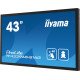 iiyama TF4339AS-B1AG affichage de messages Écran plat de signalisation numérique 108 cm (42.5") LED 500 cd/m² 4K Ultra HD Noir Écran tactile Intégré dans le processeur Android 24/7