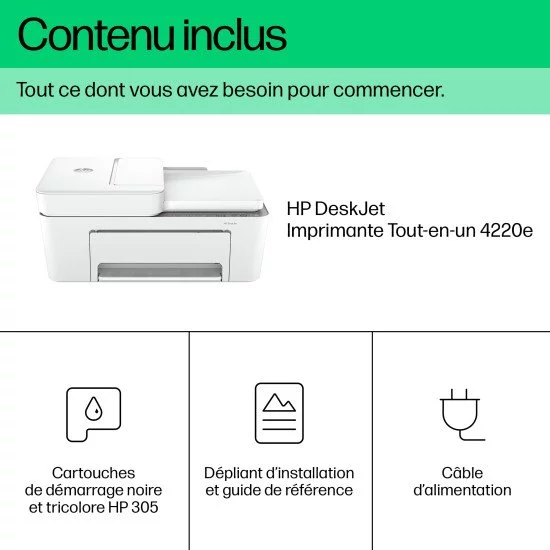 HP 305 Instant Ink Boîte d'abonnement à Encre Noire et Tricolore