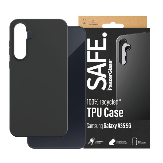 PanzerGlass SAFE. by Case Samsung New A34 5G Black coque de protection pour téléphones portables Housse Transparent