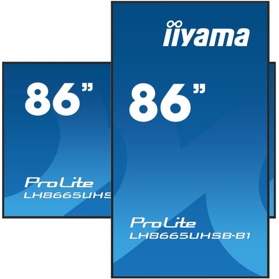 iiyama LH8665UHSB-B1 affichage de messages En forme de kiosk 2,18 m (86") LED Wifi 800 cd/m² 4K Ultra HD Noir Intégré dans le processeur Android 11 24/7