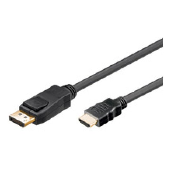 Goobay 1m DP/HDMI DisplayPort Noir